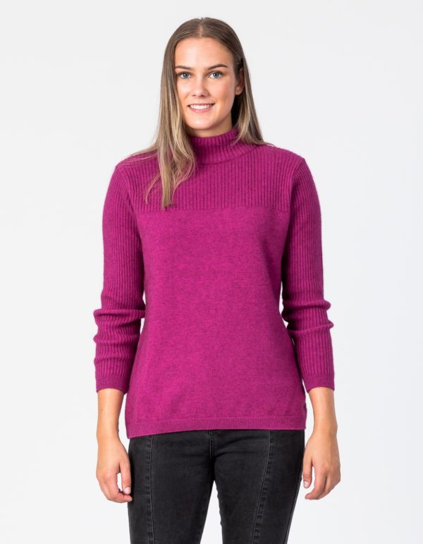 Fiona Turtle Neck Jumper - Mountain Country
