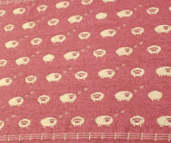 Counting Sheep Baby Blanket in Orchid/Natural
