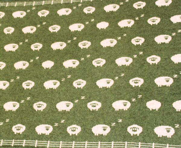 Counting Sheep Baby Blanket in Sage/Natural